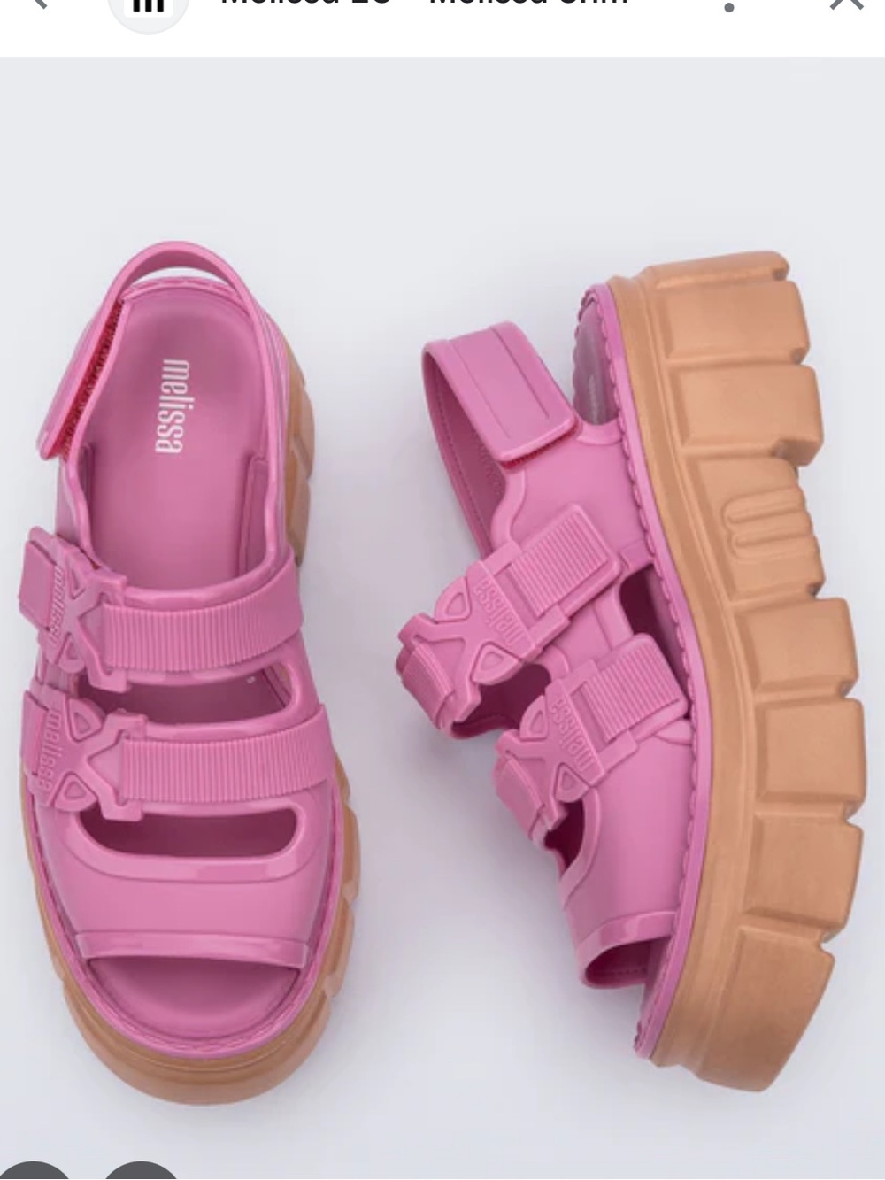Melissa Rebel Bubblegum Pink Chunky Platform Sandals